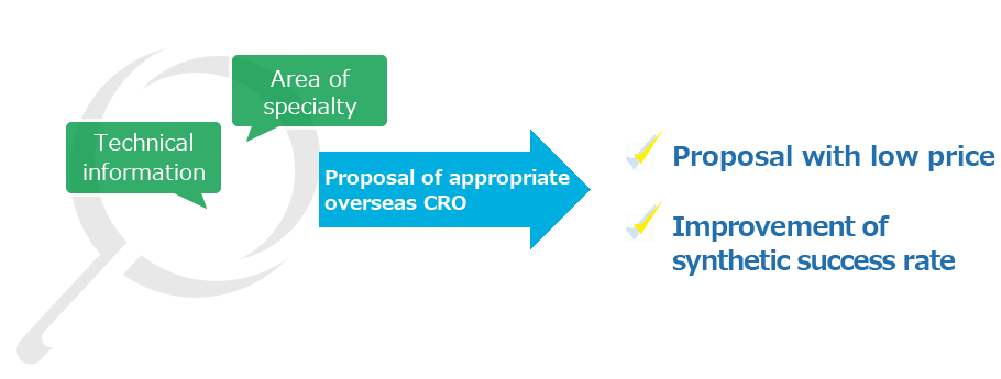 Numerous business experiences of custom synthesis with overseas CROs.